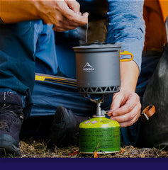 Widesea Camping Cookware Outdoor Cooking Set Heat Cooker Travel Tableware Tourist Kitchen Pot Utensil Equipment