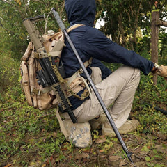 Folding Multifunction Trekking Poles Outdoor Hiking Self-defense Stick