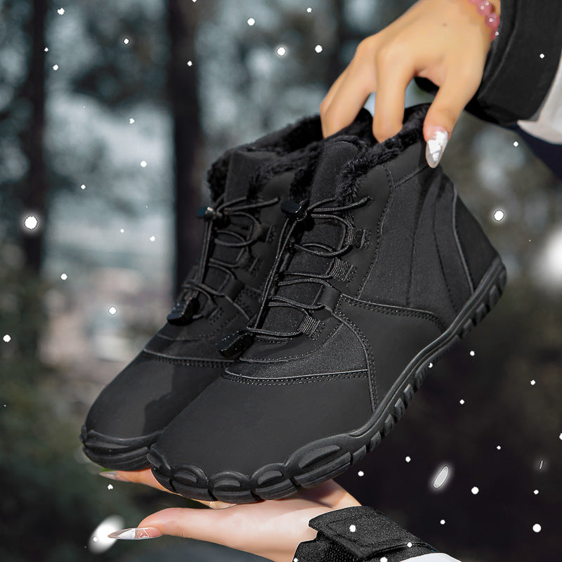 Outdoor Snow Boots Non-slip Waterproof Fleece-lined Insulated Cotton-padded Shoes