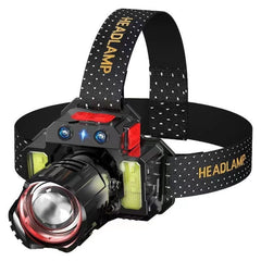 Wave Outdoor Multi-function Head-mounted Zoomable Spotlight Headlamp