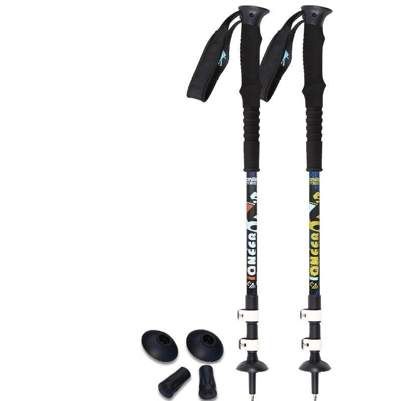 SPORTSHUB 1PC Aluminium Alloy Ski Poles 3-SectionsTelescopic